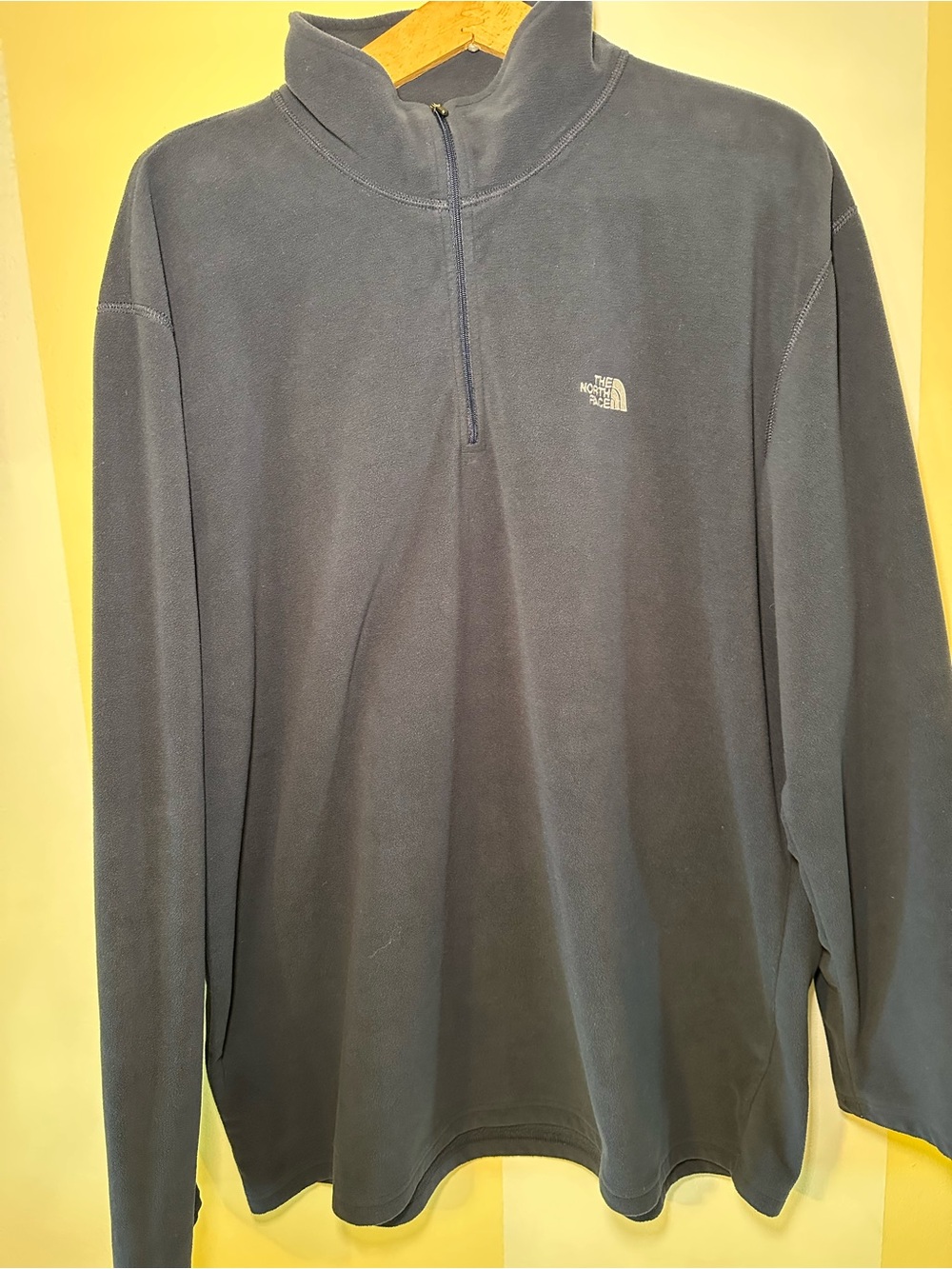 The North Face TKA 100 1/4 Zip Fleece Pullover XXL Navy Blue